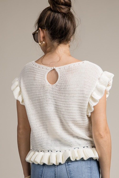 Ruffle Trimmed Sweater Top, Off White - 4K7A9590 can you edit out tag.jpg